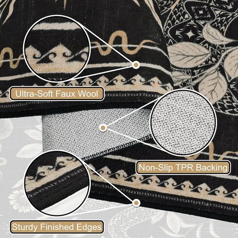 Yinhua Runner Rug Washable Snake Rugs for Hallway, Gothic Runner Rugs 2x7'3 Non Slip, Soft Low Pile Kitchen Runner Rug for Hallways, Kitchen, Bedroom, Laundry, Grey in Saudi Arabia
