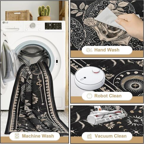 Yinhua Runner Rug Washable Snake Rugs for Hallway, Gothic Runner Rugs 2x7'3 Non Slip, Soft Low Pile Kitchen Runner Rug for Hallways, Kitchen, Bedroom, Laundry, Grey in Saudi Arabia