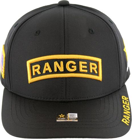 Officially Licensed U.S. Army Military Vietnam Veteran Baseball Cap - Ranger Embroidered U.S. Flag Premium Quality Adjustable Hook-and-Loop Closure Hat Black in Saudi Arabia