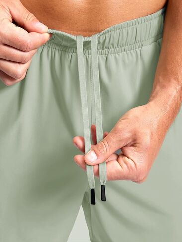 Women's Running Shorts Workout Athletic Gym Yoga Shorts with Zipper Pockets Elastic in Kuwait