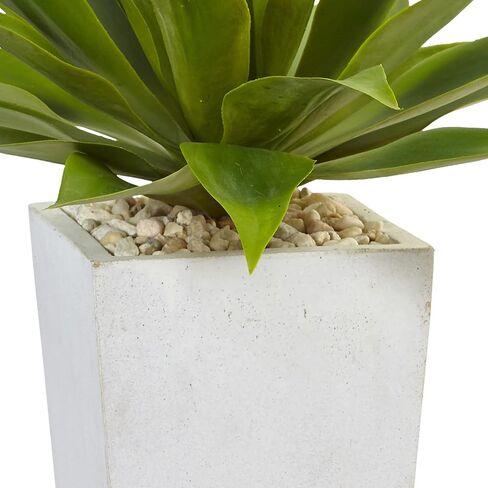 Nearly Natural Agave Artificial Plant in White Planter in Saudi Arabia