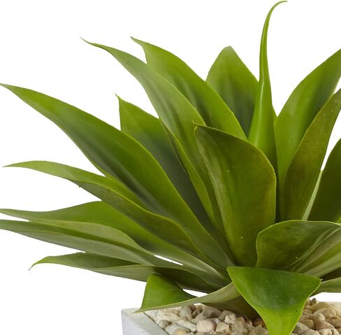 Nearly Natural Agave Artificial Plant in White Planter in Saudi Arabia