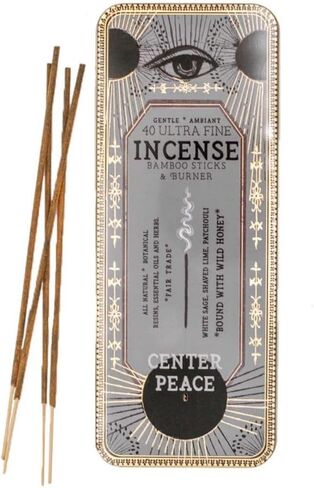 Papaya Art 40 9" Ambiant Bamboo Sticks & Burner Center Peace Incense IN0013 in Kuwait
