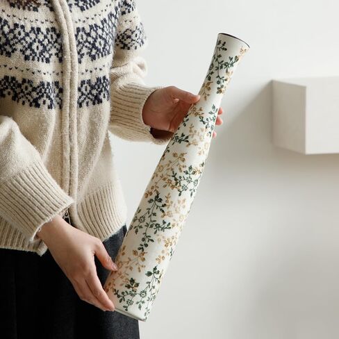 Ceramic Flower Vase, Chinoiserie Floral Ice Cracked Tall Vase Rustic Farmhouse Green Vintage Decorative Vases for Home Decor, Living Room, Table Centerpiece, Office, Bedroom Decoration (15 Inch Tall) in Saudi Arabia