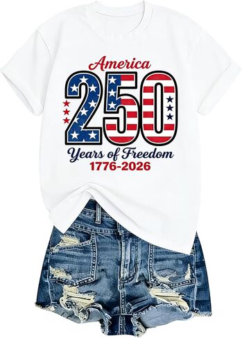Womens Patriotic Shirts USA T Shirt 4th Fourth of July Tops American Flag Outfits Independence Day Shirts in Saudi Arabia