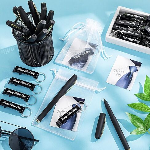 Chicingyou 24 Sets Happy Father's Day Gifts Bulk Christian Dad Keychain and Pen with Father's Day Cards for Church Work Men Party Favor Supplies in Saudi Arabia