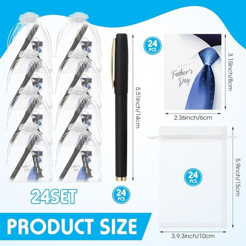 Chicingyou 24 Sets Happy Father's Day Gifts Bulk Christian Dad Keychain and Pen with Father's Day Cards for Church Work Men Party Favor Supplies in Saudi Arabia