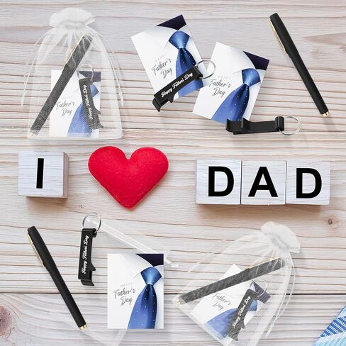 Chicingyou 24 Sets Happy Father's Day Gifts Bulk Christian Dad Keychain and Pen with Father's Day Cards for Church Work Men Party Favor Supplies in Saudi Arabia