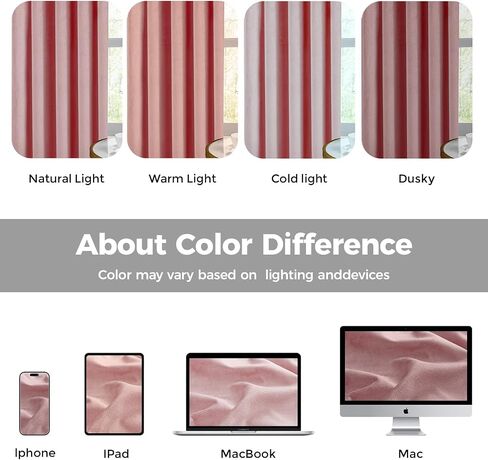 Pinch Pleated Blackout Curtains for Bedroom, Pink Velvet Curtains for Living Room, Black Out Curtain 84 inch Long Room Darkening, Blackout Pinch Pleatd Drapes with Hooks 2 Panels in Saudi Arabia