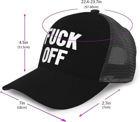 Fuck Off Trucker Hat - Snapback Hat, Breathable Mesh Baseball Cap for Men Women in Saudi Arabia