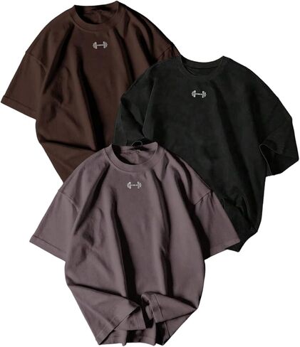 SOLY HUX Men's Athletic T Shirts 3 Packs Sports Tees Short Sleeve Crew Neck Gym Active Tops in Kuwait
