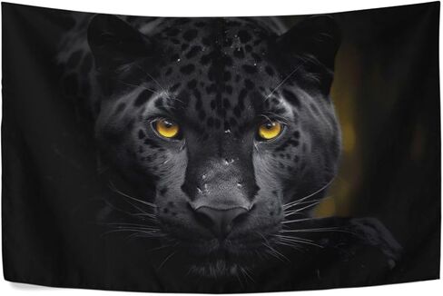 Wajiw Black Panther Tapestry Wall Hanging Art Tapestry Home Decor for Room Table Cloth Bedding Tapestry,60x40In in Saudi Arabia