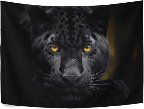 Wajiw Black Panther Tapestry Wall Hanging Art Tapestry Home Decor for Room Table Cloth Bedding Tapestry,60x40In in Saudi Arabia