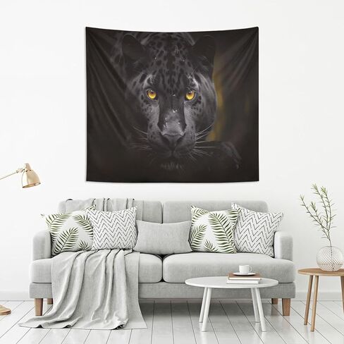 Wajiw Black Panther Tapestry Wall Hanging Art Tapestry Home Decor for Room Table Cloth Bedding Tapestry,60x40In in Saudi Arabia