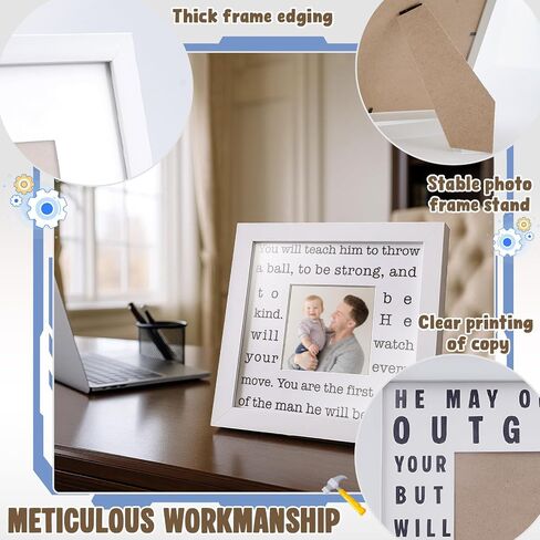 THYGIFTREE First Time Dad Gift for Son from Wife New Dad Gifts for Husband Sentimental Boy Dad Keepsake Picture Frame Push Present Baby Shower Gifts for Expecting Dad in Saudi Arabia