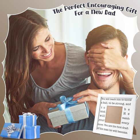 THYGIFTREE First Time Dad Gift for Son from Wife New Dad Gifts for Husband Sentimental Boy Dad Keepsake Picture Frame Push Present Baby Shower Gifts for Expecting Dad in Saudi Arabia