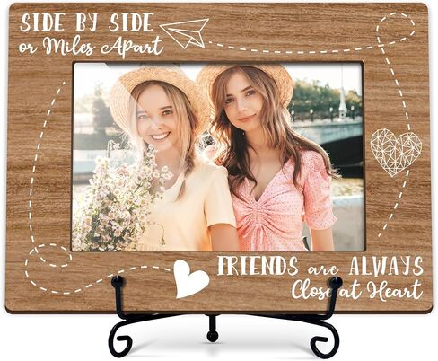 Best Best Friends Picture Frame, Long Distance Friendship Gifts for BFF Friend Women Birthday Christmas, Side By Side or Miles Apart Frame for Desk Display-D03 in Saudi Arabia