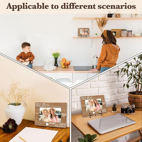 Best Best Friends Picture Frame, Long Distance Friendship Gifts for BFF Friend Women Birthday Christmas, Side By Side or Miles Apart Frame for Desk Display-D03 in Saudi Arabia