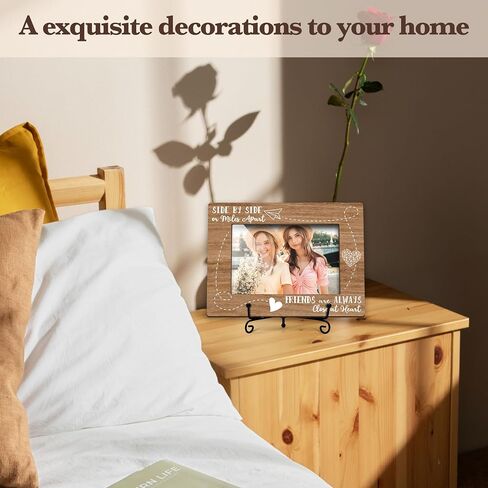 Best Best Friends Picture Frame, Long Distance Friendship Gifts for BFF Friend Women Birthday Christmas, Side By Side or Miles Apart Frame for Desk Display-D03 in Saudi Arabia