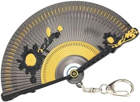 Where Winds Meet Folding Fan Keychain - 1:1 Game Replica, Eco-Friendly Zinc Alloy Collectible, 3D Engraved Key Ring with Gift Box for Gamers & Backpack Decor in Saudi Arabia