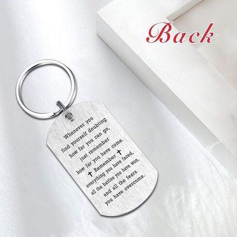 HYHYDHP St. Florian Prayer Keychain for Men - Patron Saint of Firefighters Gifts, Saint Florian Medal for Firemen, Catholic Birthday Christmas Key Chain for Son Dad Boyfriend Husband in Saudi Arabia