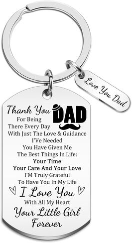 Fathers Day Gift for Dad l Love You Keychain for Fathers Day Gift from Kids Girl Dad Father Days Gifts Dad Keychain from Daughter Birthday Anniversary in Saudi Arabia