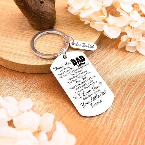 Fathers Day Gift for Dad l Love You Keychain for Fathers Day Gift from Kids Girl Dad Father Days Gifts Dad Keychain from Daughter Birthday Anniversary in Saudi Arabia