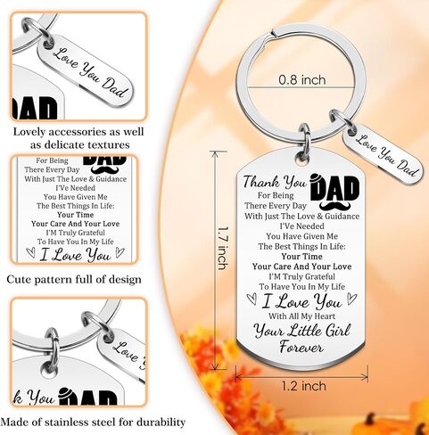 Fathers Day Gift for Dad l Love You Keychain for Fathers Day Gift from Kids Girl Dad Father Days Gifts Dad Keychain from Daughter Birthday Anniversary in Saudi Arabia