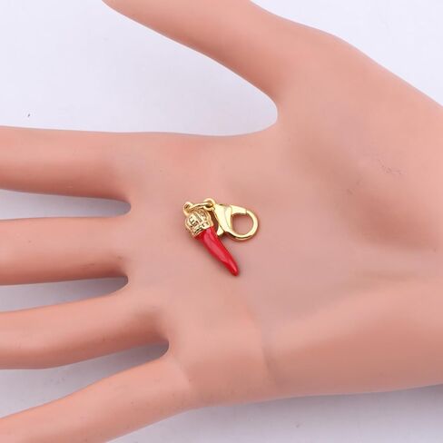 Gzrlyf Italian Red Horns Keychain Italian Good Luck gift italian Cornicellos Chili Jewelry in Kuwait