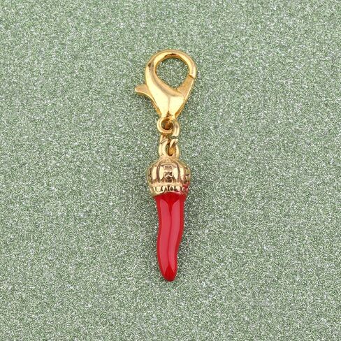 Gzrlyf Italian Red Horns Keychain Italian Good Luck gift italian Cornicellos Chili Jewelry in Kuwait