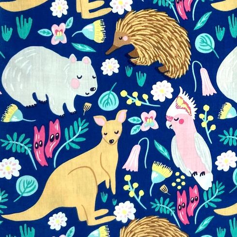ROCK ATOLL Men's Traditional Cotton Boxer Shorts in Fun Unusual Pattern & Bold Prints (Medium, Blue Kangaroo Print) in Saudi Arabia