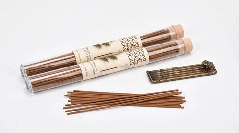 Natural Cedarwood Incense Sticks - 2 Tubes, Cedar Incense Approx. 80-90 Sticks (1.4 oz) - Long Lasting 40 Mins Burn Each - Pure Wood Scent for Meditation, Yoga, Relaxation & Home Fragrance in Kuwait