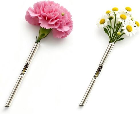 Flower Holder Brooch Pin for Women Real Flower Vase Holder Corsage Stick Wedding Graduation Prom Accessories in Kuwait