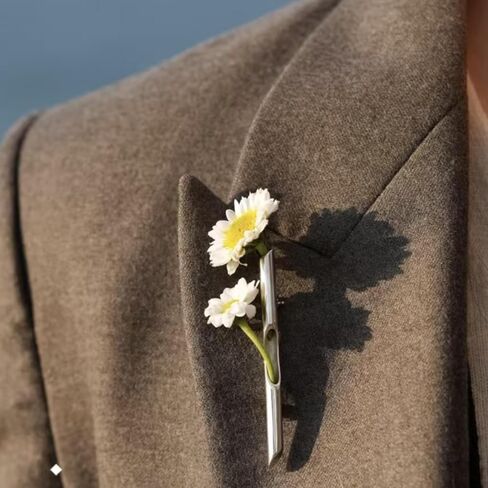 Flower Holder Brooch Pin for Women Real Flower Vase Holder Corsage Stick Wedding Graduation Prom Accessories in Kuwait