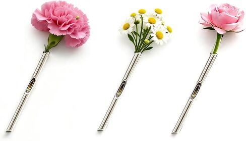 Flower Holder Brooch Pin for Women Real Flower Vase Holder Corsage Stick Wedding Graduation Prom Accessories in Kuwait