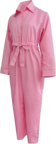 MYUPDALIN Ladies' Pink Jumpsuit Halloween Costume, Cheerleader Outfit Party Suit Adult Costumes in Saudi Arabia