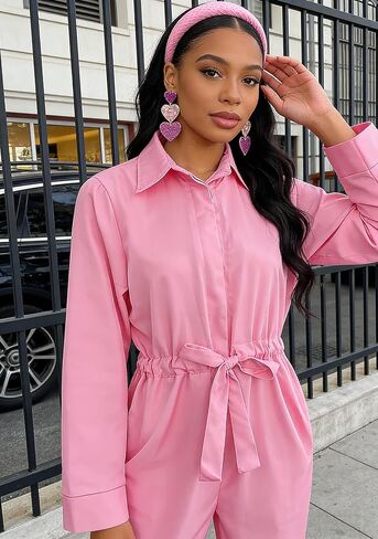 MYUPDALIN Ladies' Pink Jumpsuit Halloween Costume, Cheerleader Outfit Party Suit Adult Costumes in Saudi Arabia