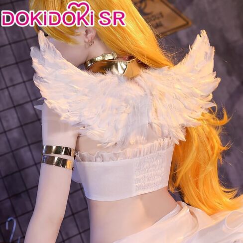 KIRA KIRA Anime Angel Cosplay Costume with Wings Doki-SR Full set Pink Halloween Cosplay Outfits in Saudi Arabia