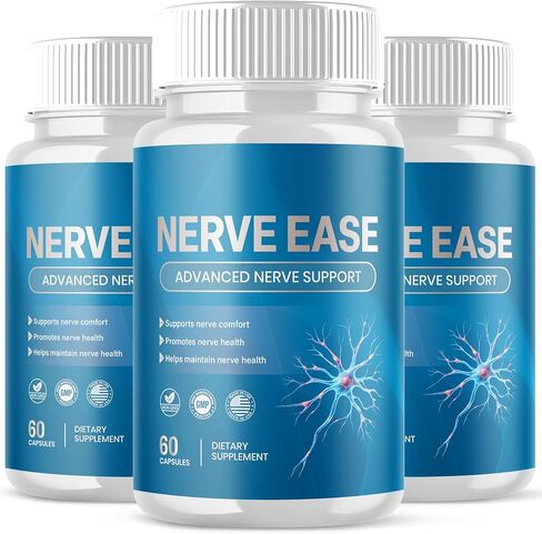 (3 Pack) Nerve Ease Capsules, NerveEase Pills with All Natural Ingredients, Advanced Overall Health and Wellness Vitamin Supplement Formula for Maximum Strength Multivitamins Support (180 Capsules) in Saudi Arabia