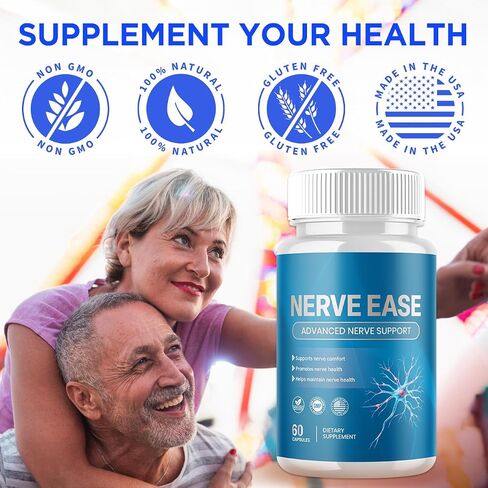 (3 Pack) Nerve Ease Capsules, NerveEase Pills with All Natural Ingredients, Advanced Overall Health and Wellness Vitamin Supplement Formula for Maximum Strength Multivitamins Support (180 Capsules) in Saudi Arabia