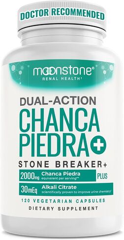 Chanca Piedra Stone Breaker, Advanced Formula Natural Dissolver, Kidney Cleanse Supplement, Urinary Tract Detox, Flush Impurities, Clear System, Sugar Free, 30 Day Supply (120 Vegan Capsules) in Kuwait