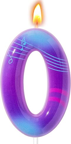 K-Pop Themed Birthday Candles, Number Candles for Birthday Party Cake Decoration Supplies (Purple, Number 6) in Saudi Arabia