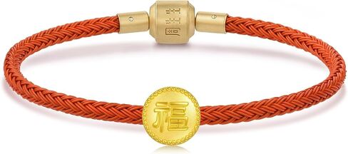 CHOW SANG SANG 999 Gold Charme Fu Charm Bracelet for Women & Men 17cm 96344C in Kuwait