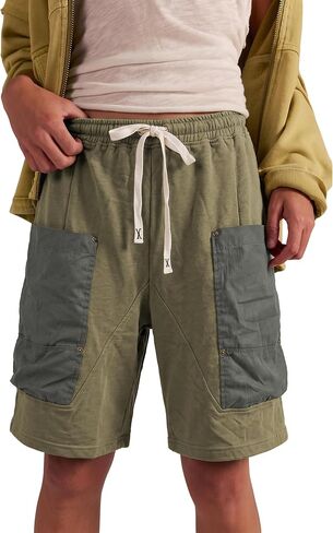 Hixiaohe Women Casual Bermuda Shorts Knee Length Loose Fit Athletic Drawstring Elastic Waist Sweat Short Pants with Pocket in Saudi Arabia