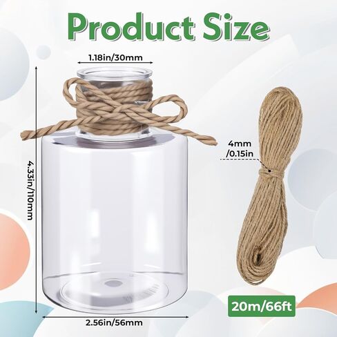 12 Pack Plastic Bud Vases, Small Clear Shatterproof Vases Transparent Floral Containers for Wedding Table Decor, Centerpiece, Bulk Hyacinth Bulb Growing Jars (4.7 Inch) in Saudi Arabia