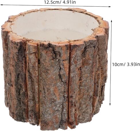 Wood Flower Pot Tree Stump Planter Artificial Plants Wood Vase Natural Flower Pot Rustic Bark Planter Farmhouse Decoration in Saudi Arabia