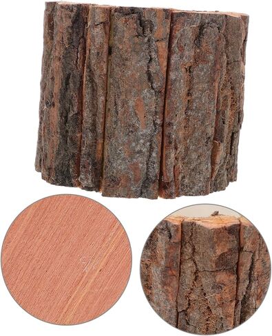 Wood Flower Pot Tree Stump Planter Artificial Plants Wood Vase Natural Flower Pot Rustic Bark Planter Farmhouse Decoration in Saudi Arabia