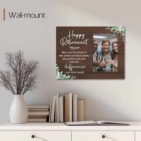 Coworkers RetirementWooden Picture Frame Gifts forRetired Colleague, Happy Retirement Coworker TeamGifts, Office Decor, Fits 4x6 Photo Frame in Saudi Arabia