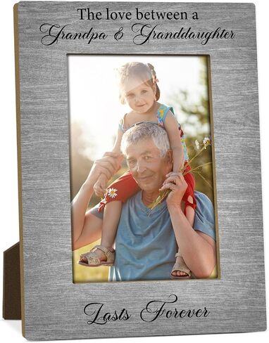 The Love Between A Grandpa and Granddaughter Picture Frame, 4x6 Wood Photo Frame Gifts for Grandpa, Picture Photo Frames for Desk Decor, Grandpa Birthday Gifts Idea -23 in Saudi Arabia