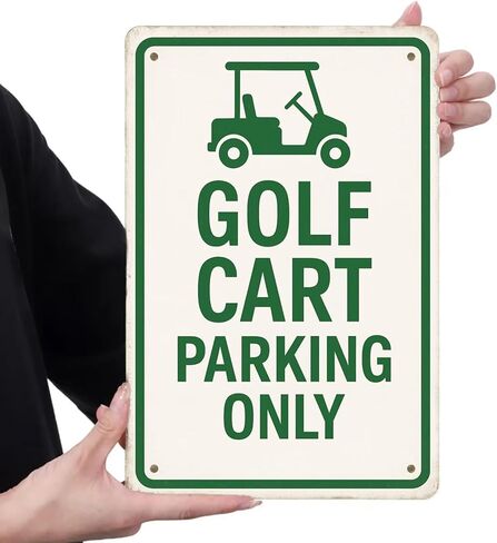 Golf Cart Parking Only Metal Sign Vintage Golf Wall Art Decor for Home Office Golf Room Driveway,Golf Course Clubhouse Yard Golf Lovers Gifts in Saudi Arabia